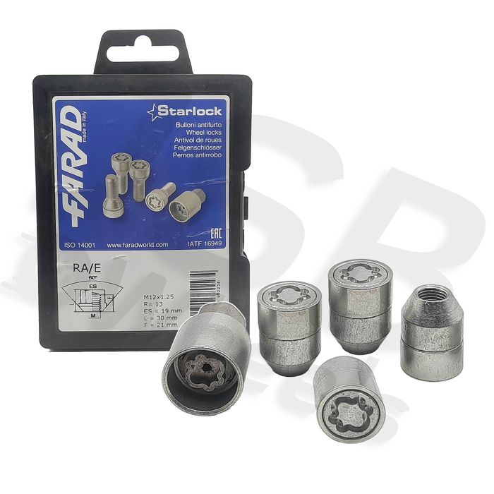 Set piulite antifurt Starlock M12x1.25 pentru Nissan, Suzuki