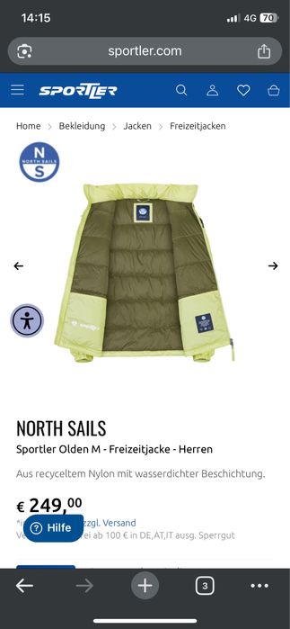 Geaca North Sails Noua Mărimea M