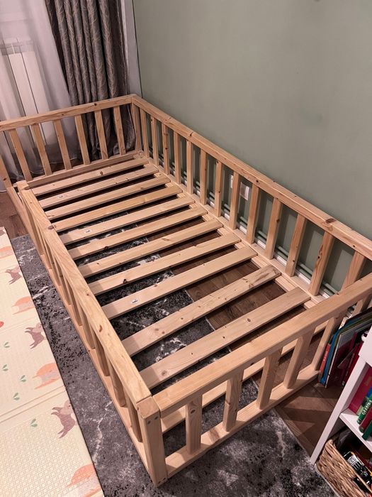 Pat copii montesori cu saltea inclusa 200x90