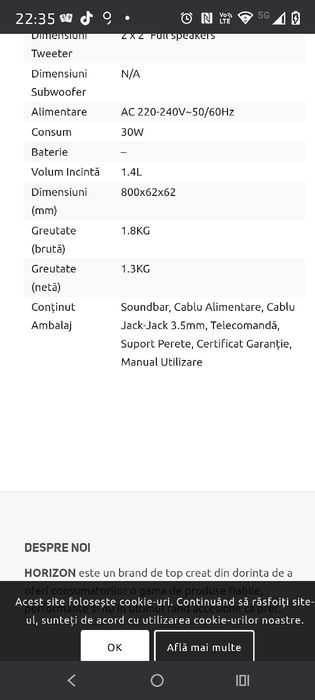 Soundbar Horizon hav  S2320