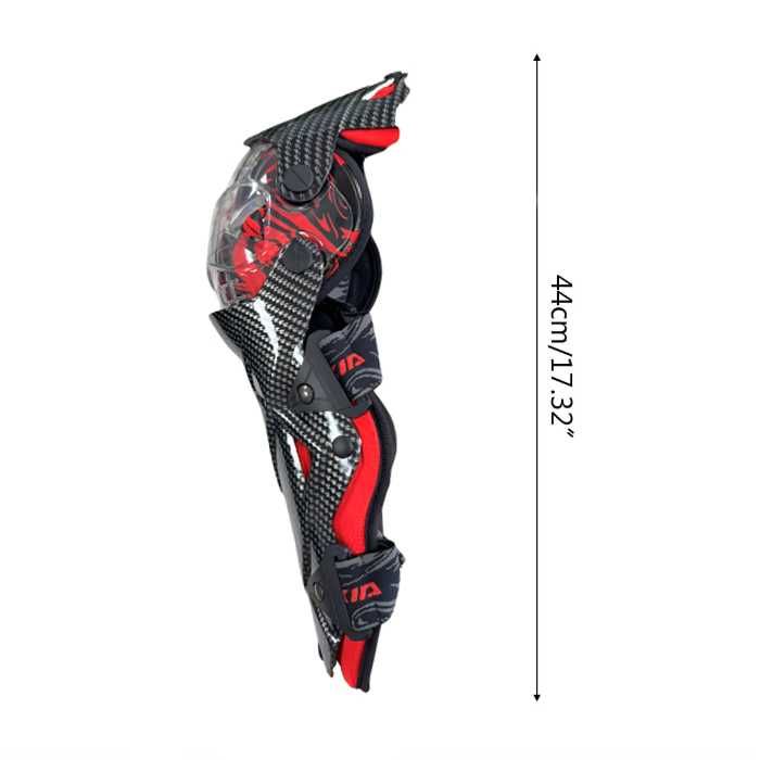 Мото наколенки PA968 комплект 2 бр.  карбон зелени/червени