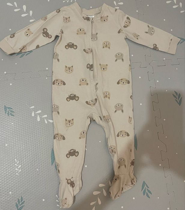 2 salopete pijama H&M mar.  80cu fermoar si botosei