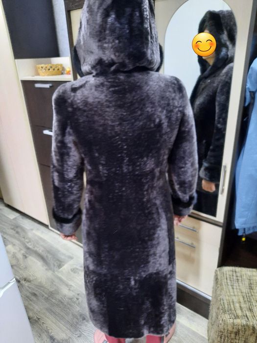 Шуба мутон + норка