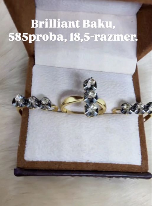 Baku brilyantami 3mm 6,9gr, 18,5-razmer 585 proba