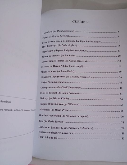 Eseuri structurate bacalaureat - Limba și Literatura Română