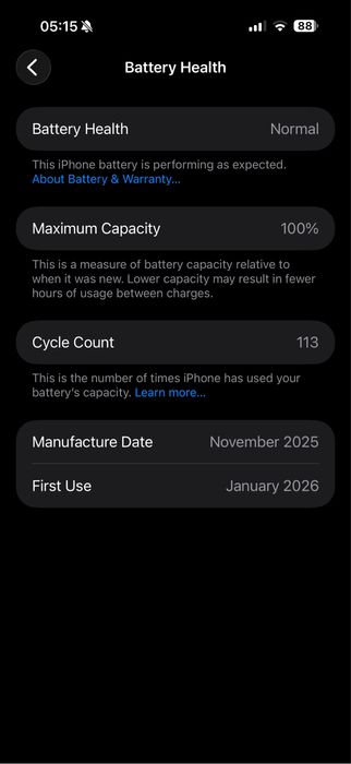 iPhone 17 Pro Max: 100% battery, 256GB