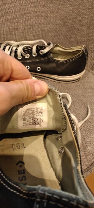 Converse EU43.5 - черен, кожа, нисък профил