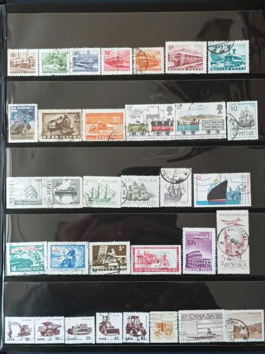 Колекции пощенски марки на теми Воден Транспорт, Транспорт и  Африка