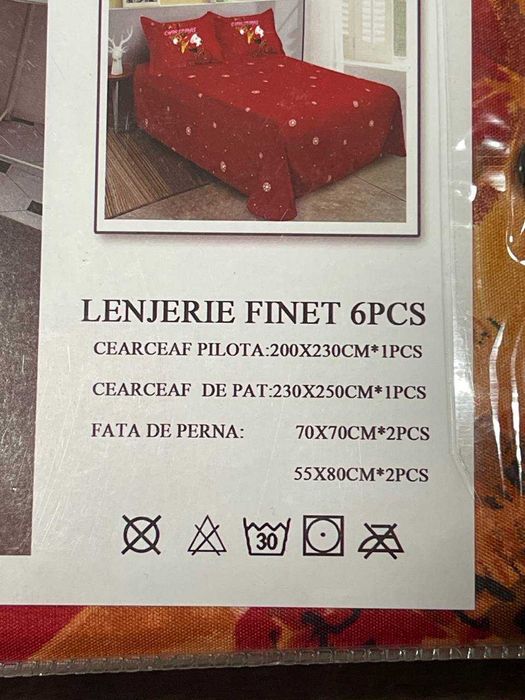 Lenjerii 6 piese Craciun, finet