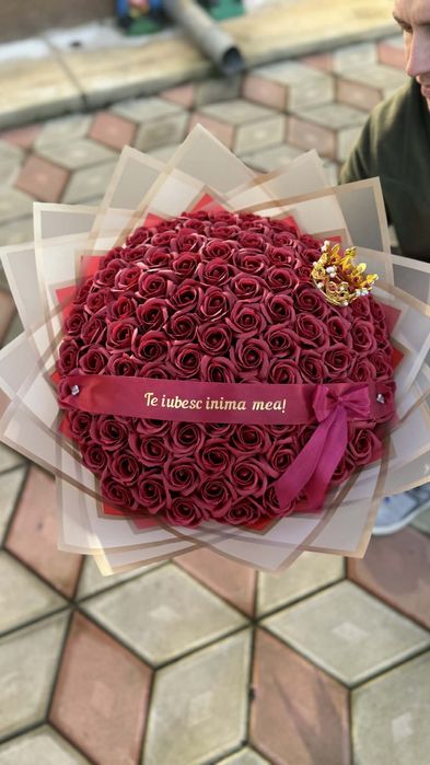 Buchet trandafiri din sapun