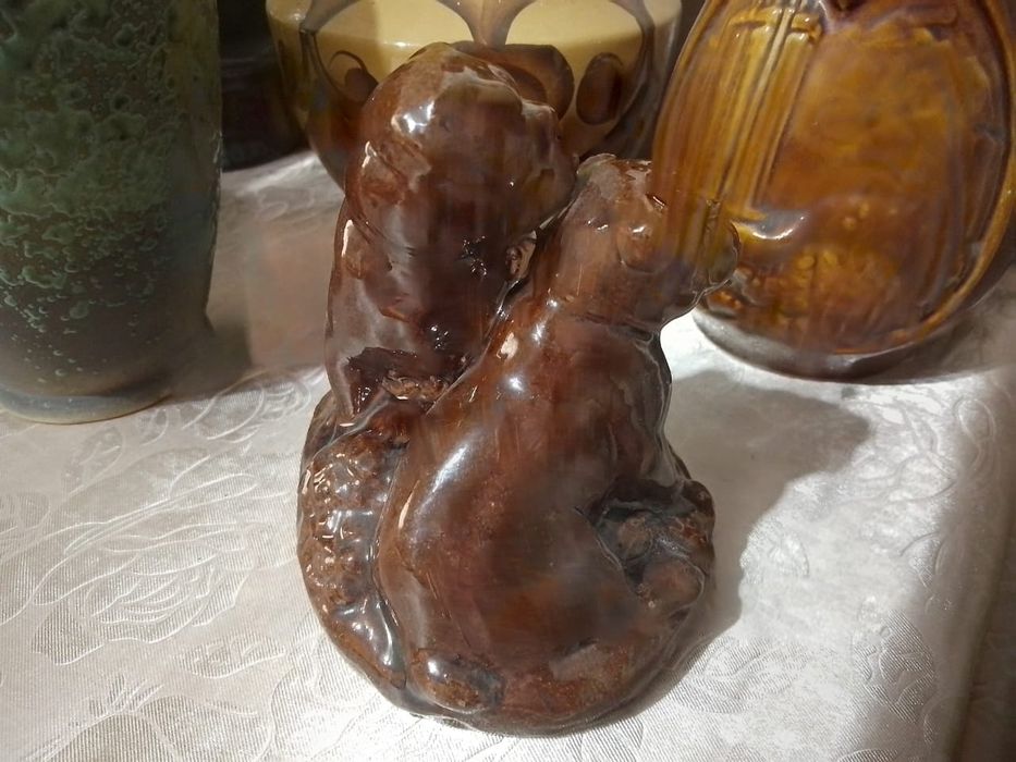 Статуэтка Собаки(бульдоги). Гжельский КЗ