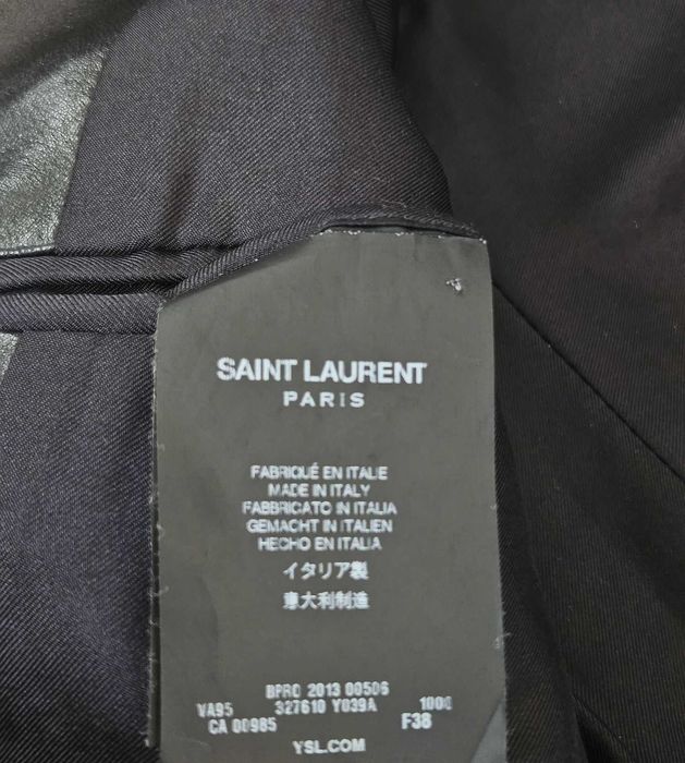 Дамски белейзър с кожени ривери Saint Laurent - S/M