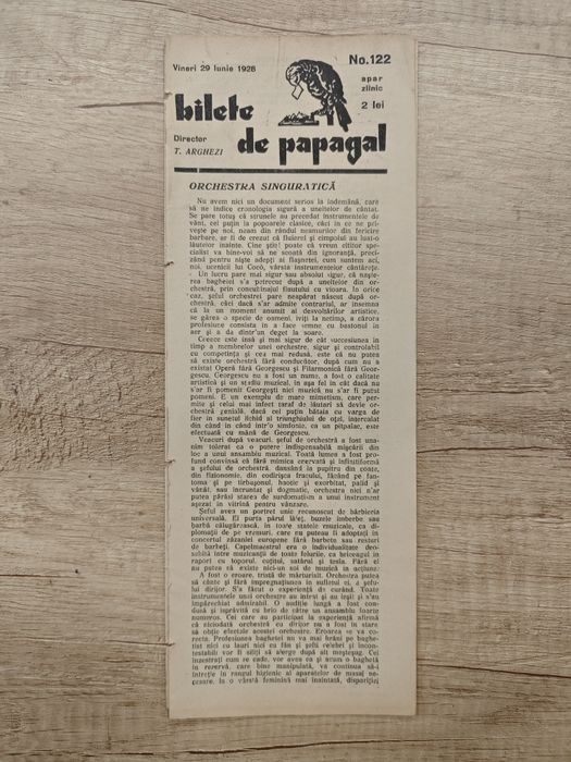 Bilete de papagal nr122-nr123 - ușor negociabil