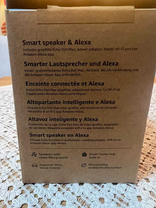 Boxă Inteligentă Amazon Echo Dot Max 2025 (ALEXA)