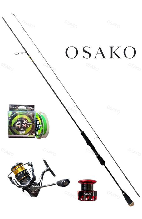 Висок клас спининг комплект - въдица, макара 11 лагера, плетено влакно