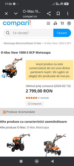 Motocultor o-mac S-1000