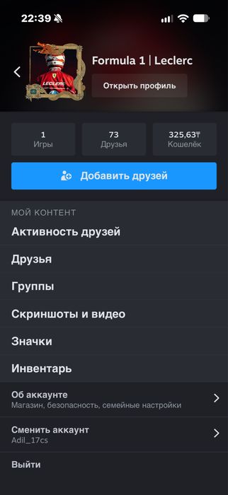 Steam account