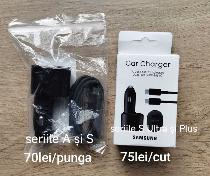 Incarcator auto cu cablu Samsung Super Fast Charger (45+15)W original