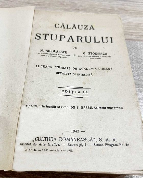 Călăuza Stuparului - ediția IX - anul 1943