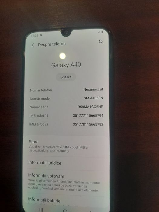 Telefon samsung galaxy A 40