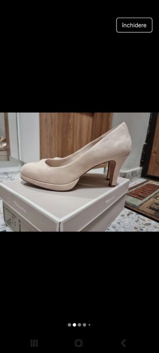 Pantofi piele intoarsa Tamaris - marimea 39