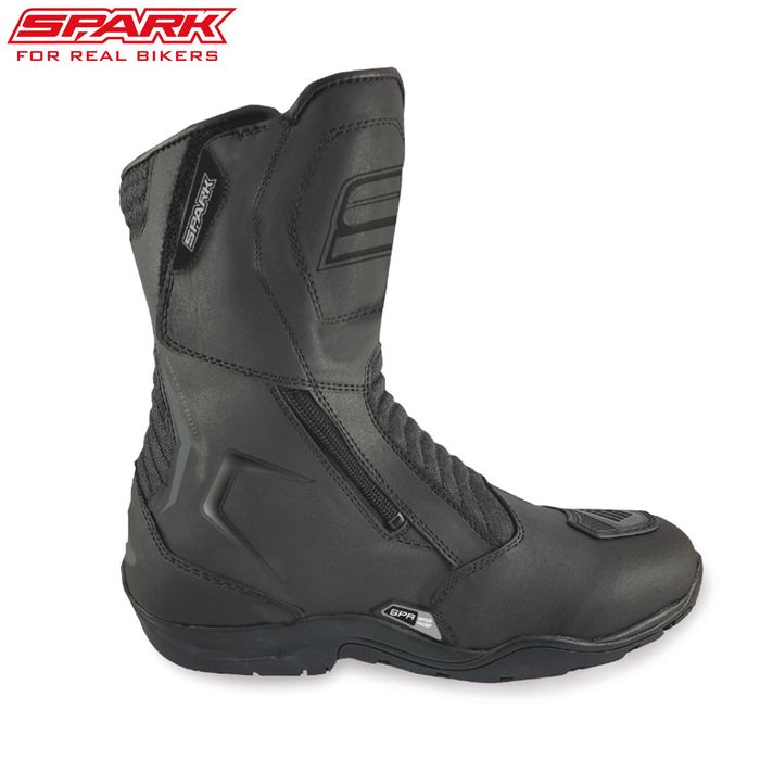 Ghete Moto NOI impermeabile din piele Spark SISCO