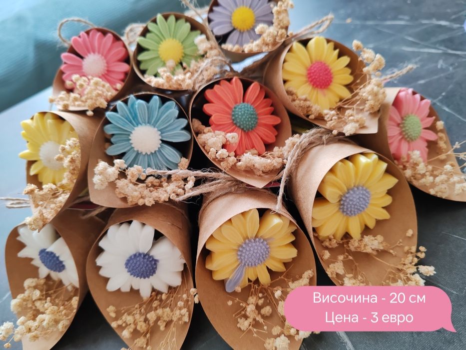 Изработка на букети от сапунени цветя  / 8ми март / 15 септември