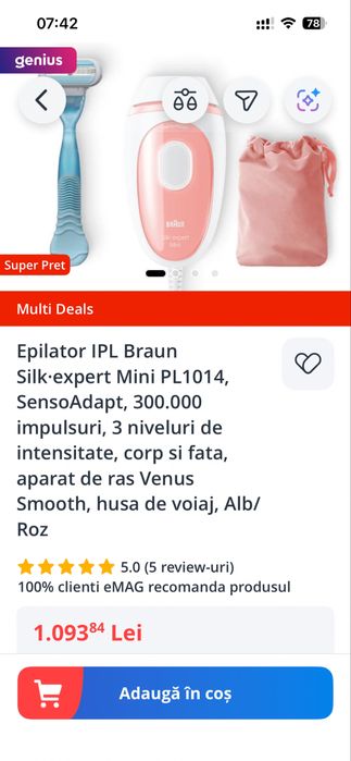 Vand epilator Braun