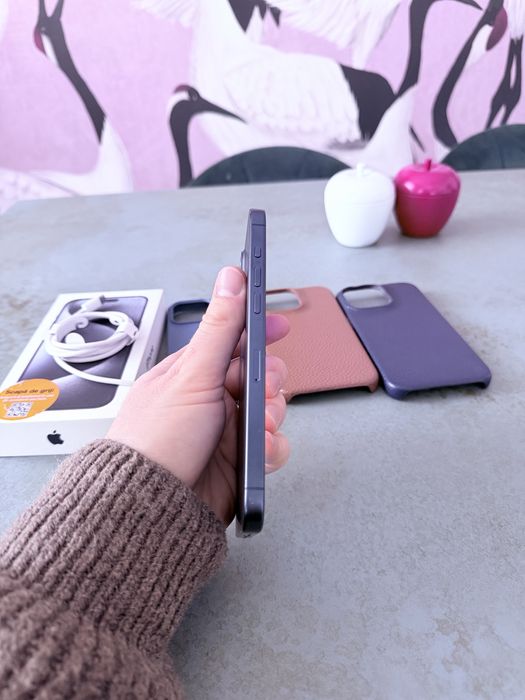 iPhone 15 Pro Max 256GB — Stare EXCELENTĂ, Blue Titanium + Accesorii