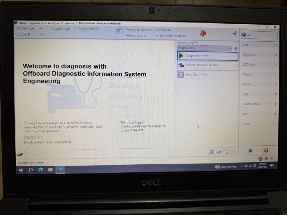 Tester/Diagnoza VNCI VAS6154A USB/WIFI+Odis S25/E19 Offline+Elsawin