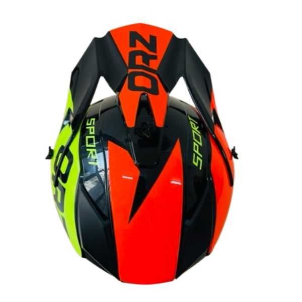 Кросова каска, За мотор, Велосипед, S, M и L размер, Черно с оранжево