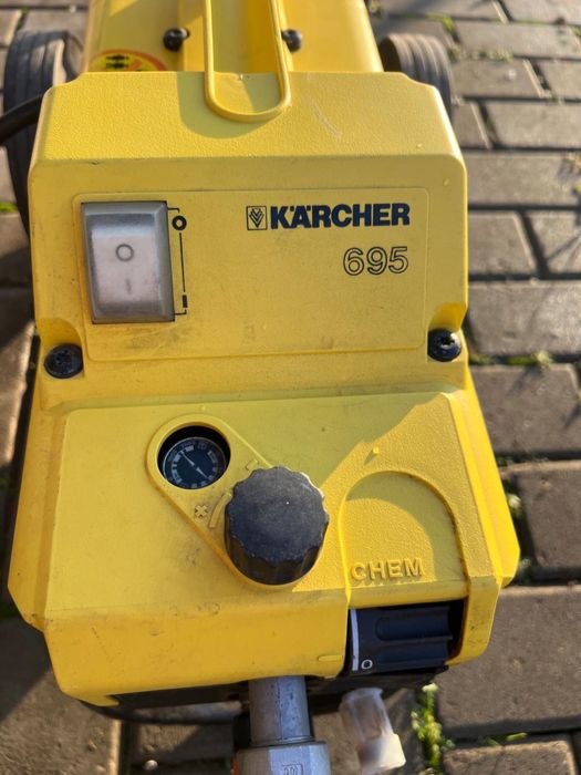 Jet Karcher Lance Inox Rotativa K 695 Presiune 140Bari Complet cu Pistol Furtun Cupla Rapida Carucior cu roti mari