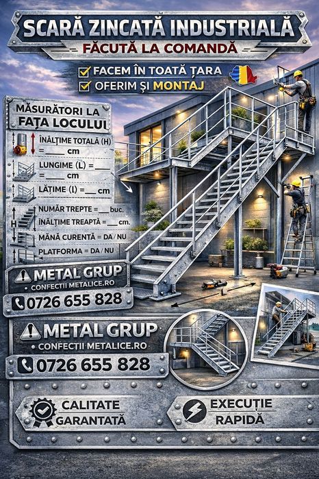 Scarii metalice zincate galvanizate la cela mai mica preț