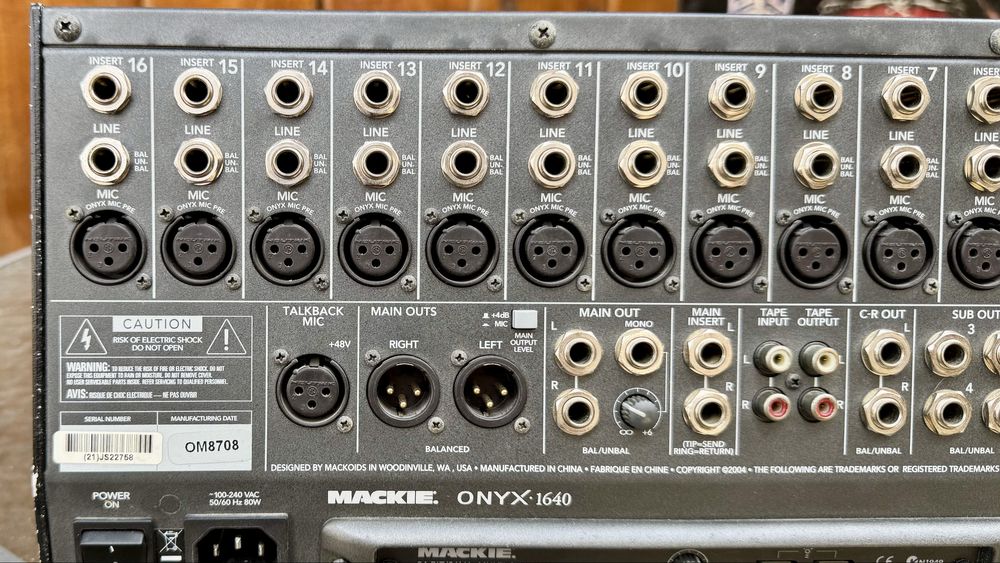 Mixer audio MACKIE ONYX 1640