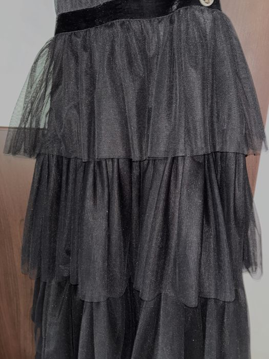 Rochie neagra lunga Greenworld