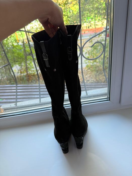 Сапоги женские замша