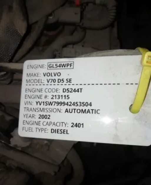 Двигатель D52 volvo V70 D5 SE D5244T бек