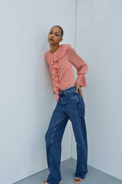 Риза с плисета Zara, XS