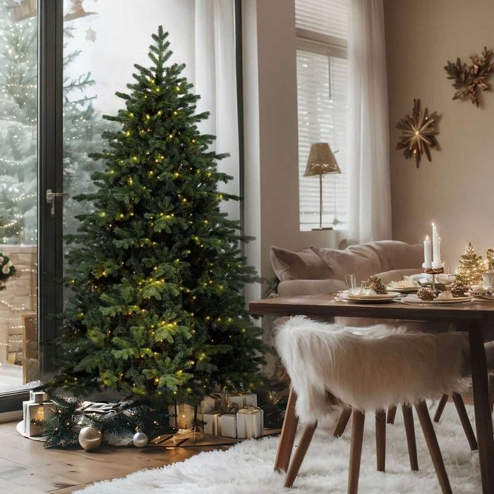 Brad artificial de Craciun Spitsbergen cu LED 180cm