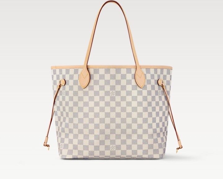 Geanta piele naturala LV Neverfull Medium,certificat,card,saculet,etic