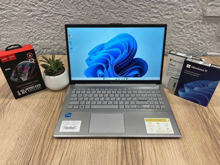 Ноутбук бизнес класса ASUS VivoBook 15 Go /Core i3-N305/8GB/512GB/UHD1
