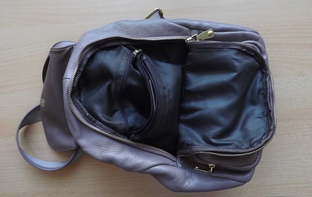 Дамска раничка и чантичка от естествена кожа