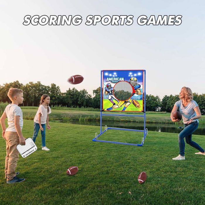 VATOS Игра за хвърляне по мишена с 4 надуваеми ръгби топки