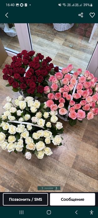 цветы букет 51 роза в корзине 19990
