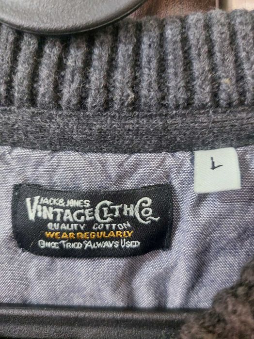 Мъжки памучен пуловер Jack & Jones, размер L – Vintage стил
