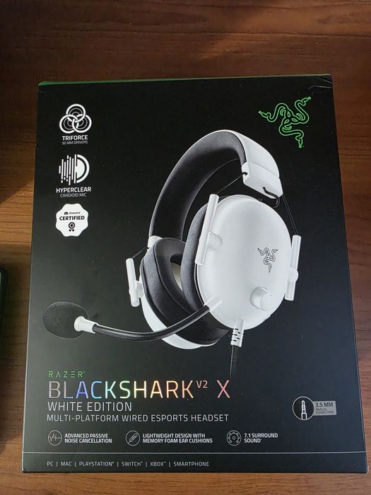 Razer BlackShark V2 X White Edition.