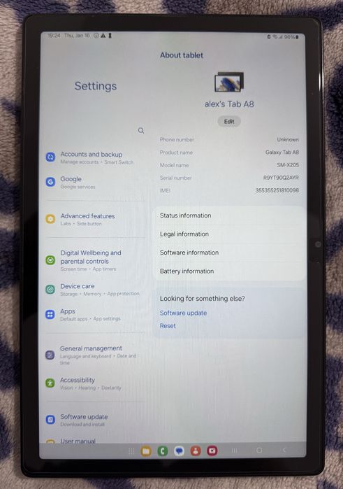 Tableta Samsung Galaxy Tab A8