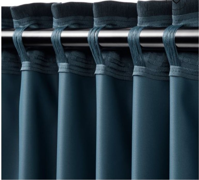 Светлоизолиращи завеси тъмносини к-т 2 бр, 145x300 см