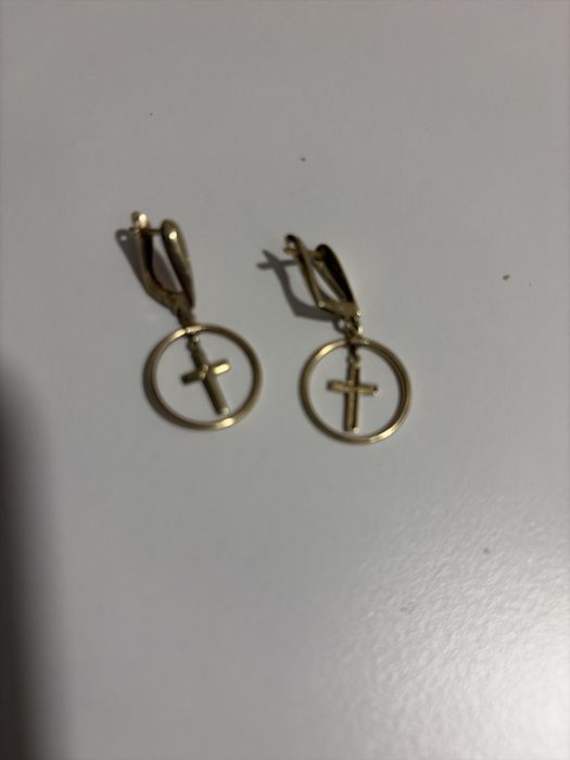 Cercei de aur 14 k au 2 gr 80