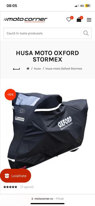 Husa moto  ca noua